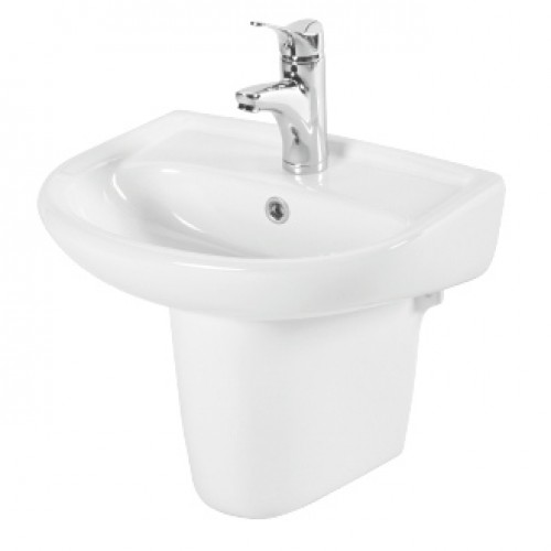 Esvit Oval 46 cm Lavabo + Yarım Ayak