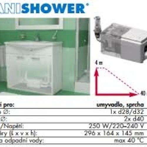 SANIHYDRO SANISHOWER POMPA (LAVABO,DUŞ TEKNESİ,BİDE)